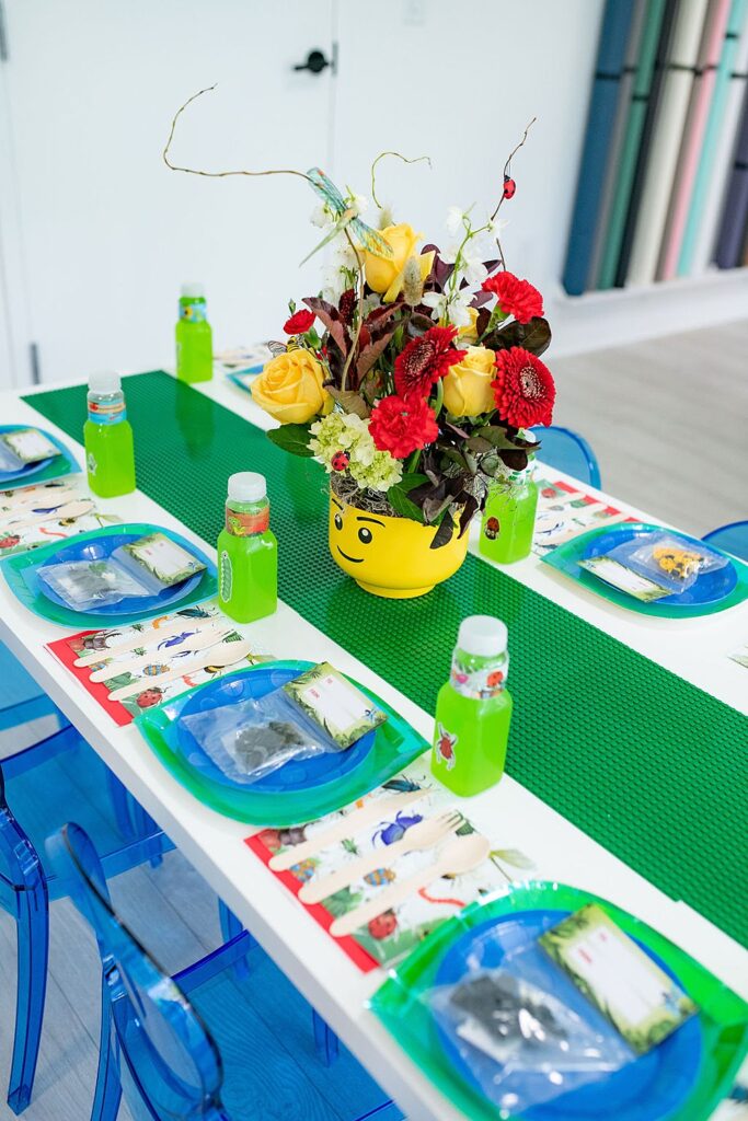 Bug and Lego Themed Birthday Party; children's party and event planner based in Raleigh, North Carolina; Little Raleigh Party