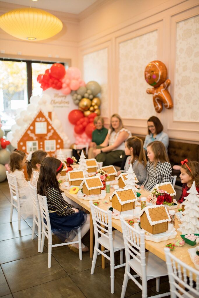 Gingerbread House Decorating Party; children's party and event planner based in Raleigh, North Carolina; Little Raleigh Party